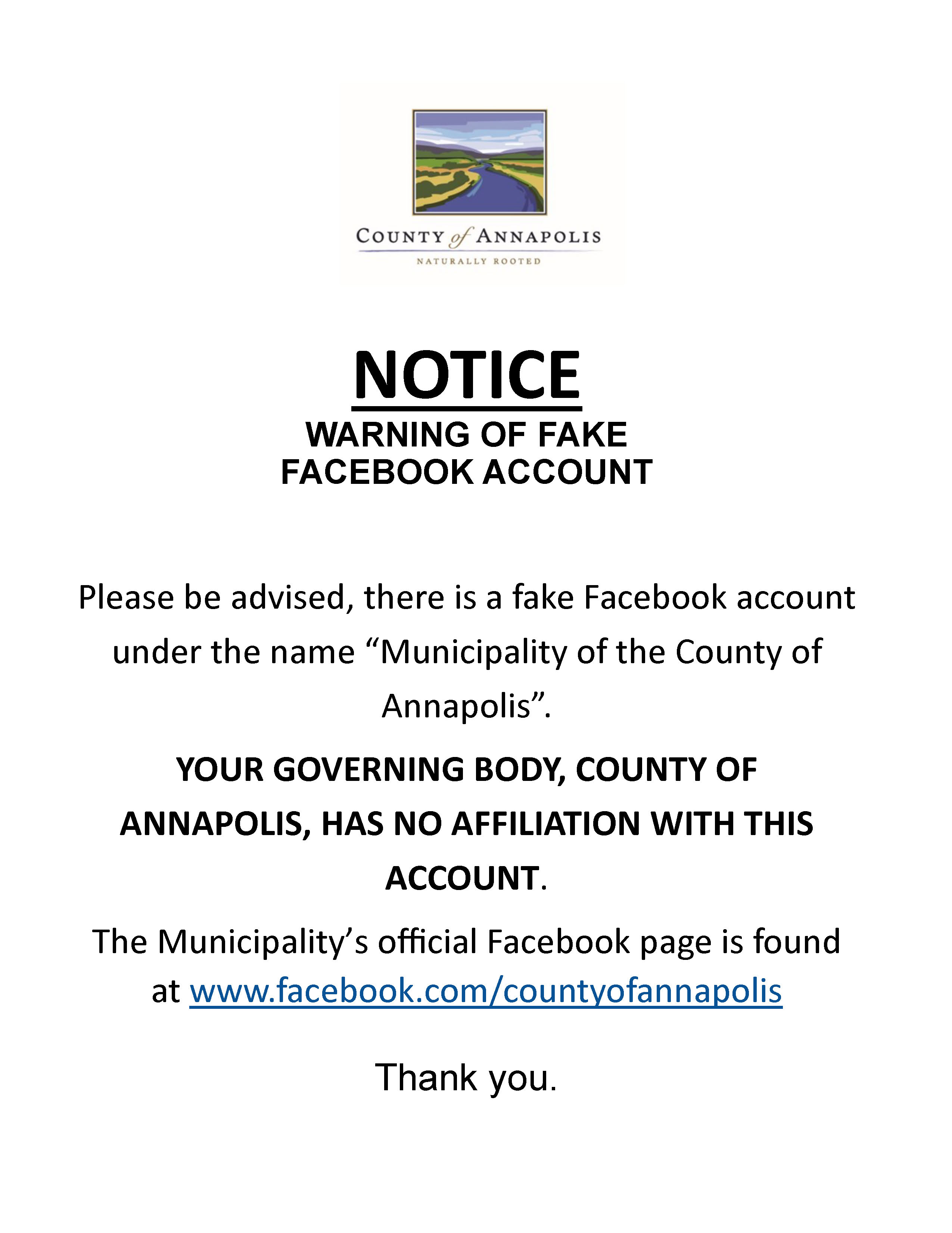 Fake Municipal Facebook Account Sept 21 23