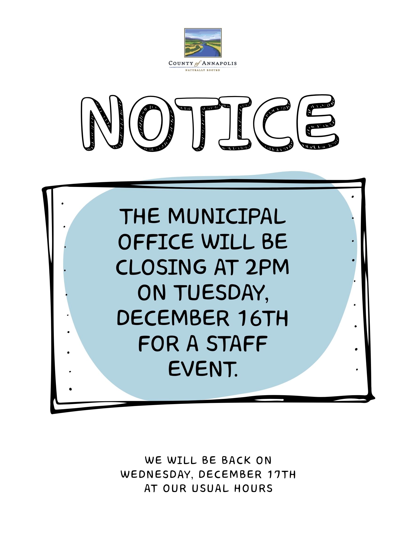Early Office Closure Dec16th