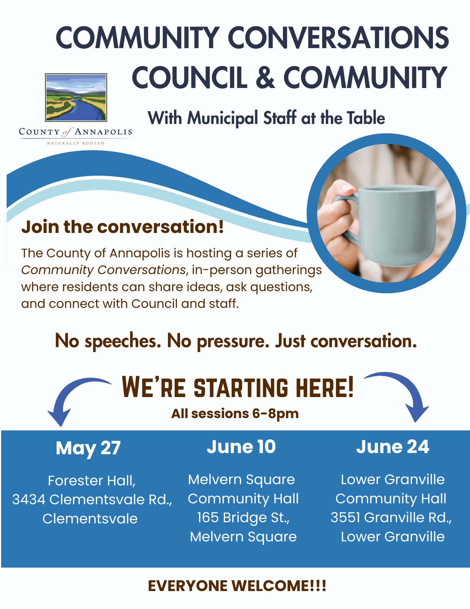 Community Conversations Districts 8 1 and 5 flyer