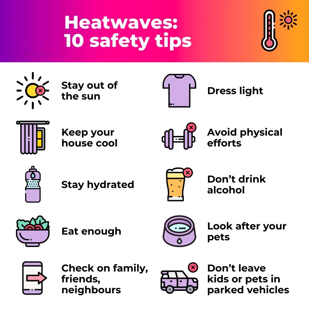 Heatwave safety tips