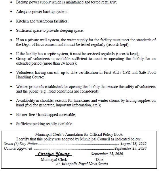 comfort centre policy page 4