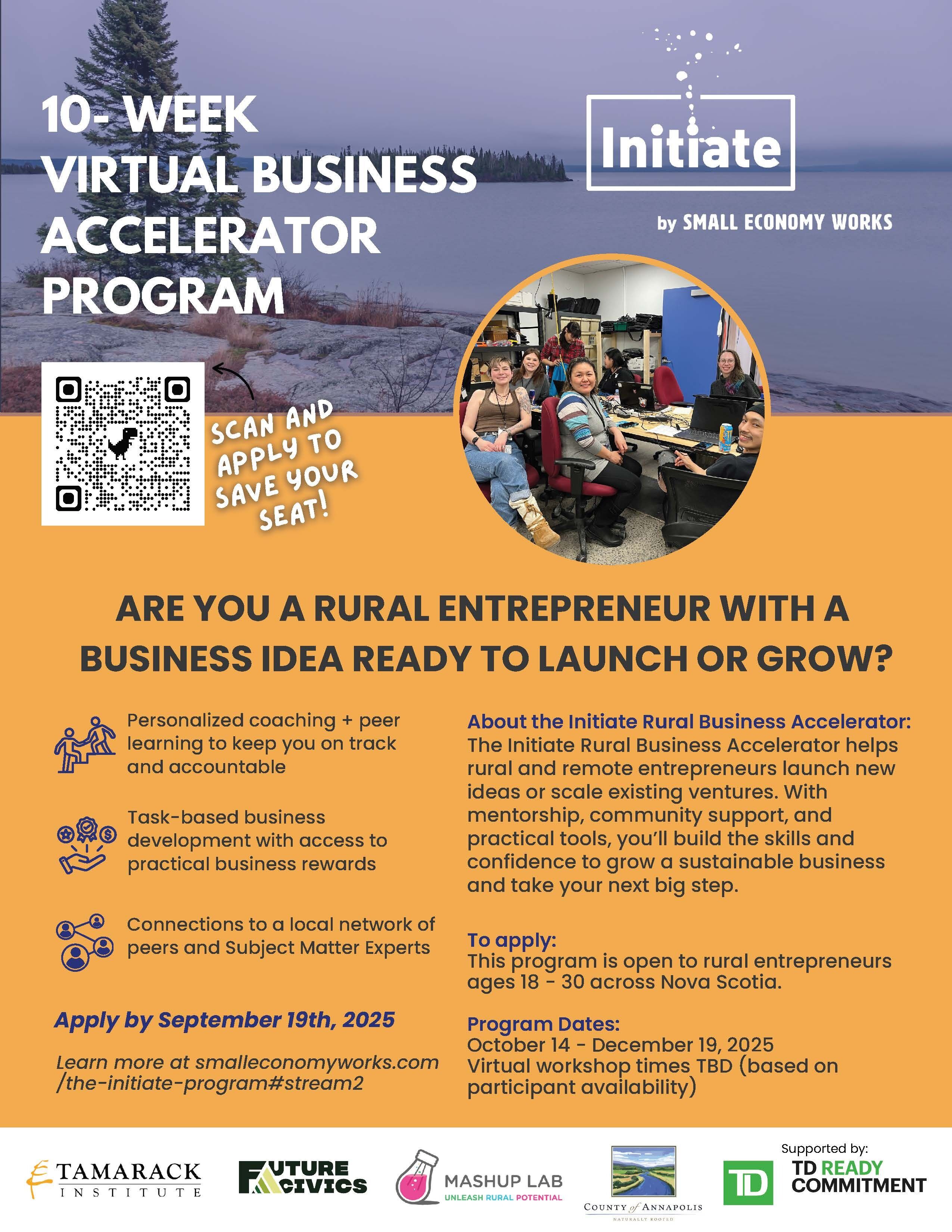 Initiate Accelerator Recruitment Poster