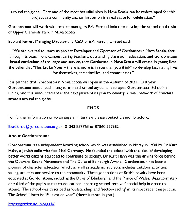 2020 03 17GordonstounNovaScotiaPressRelease3