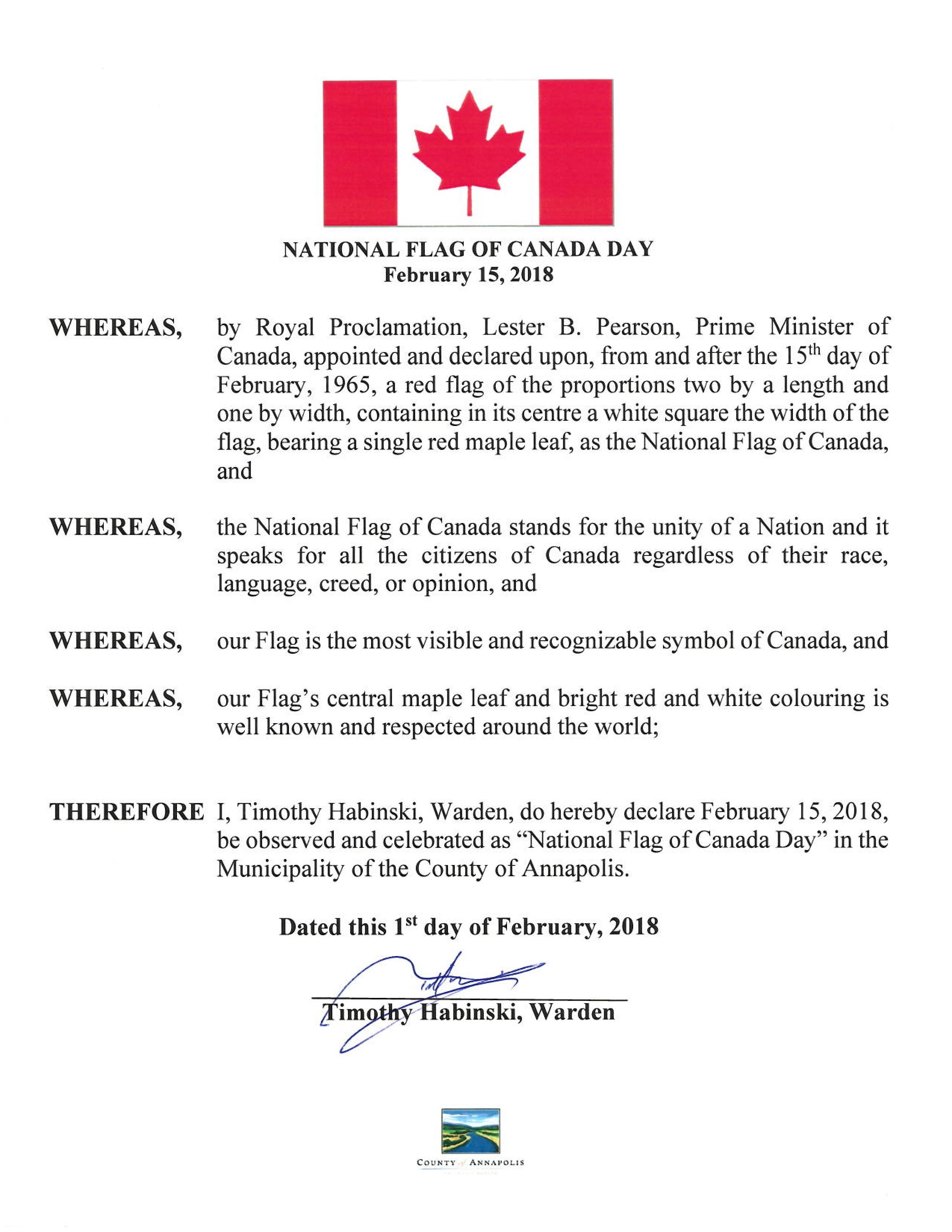 2018 02 15NationalFlagDayofCanada